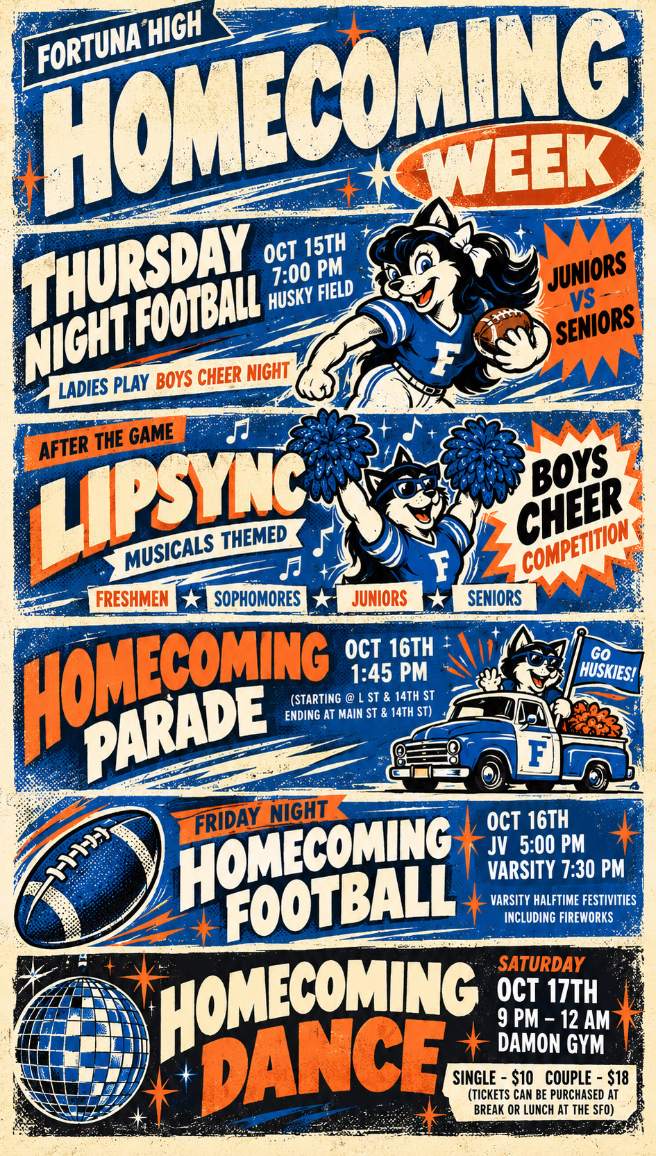 🎭 Fortuna High Homecoming Week 2026: A Musical&nbsp;Homecoming!